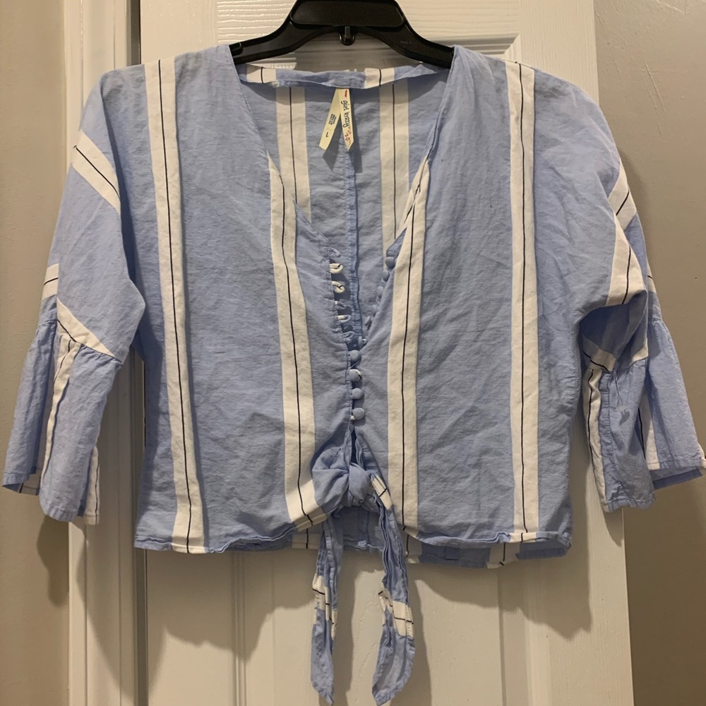 Button up crop top